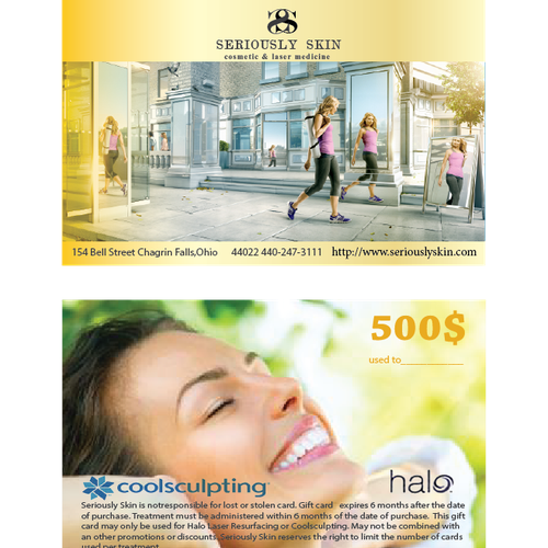 Holiday gift card design for a Cosmetic Medicine practice Design by bjanka175