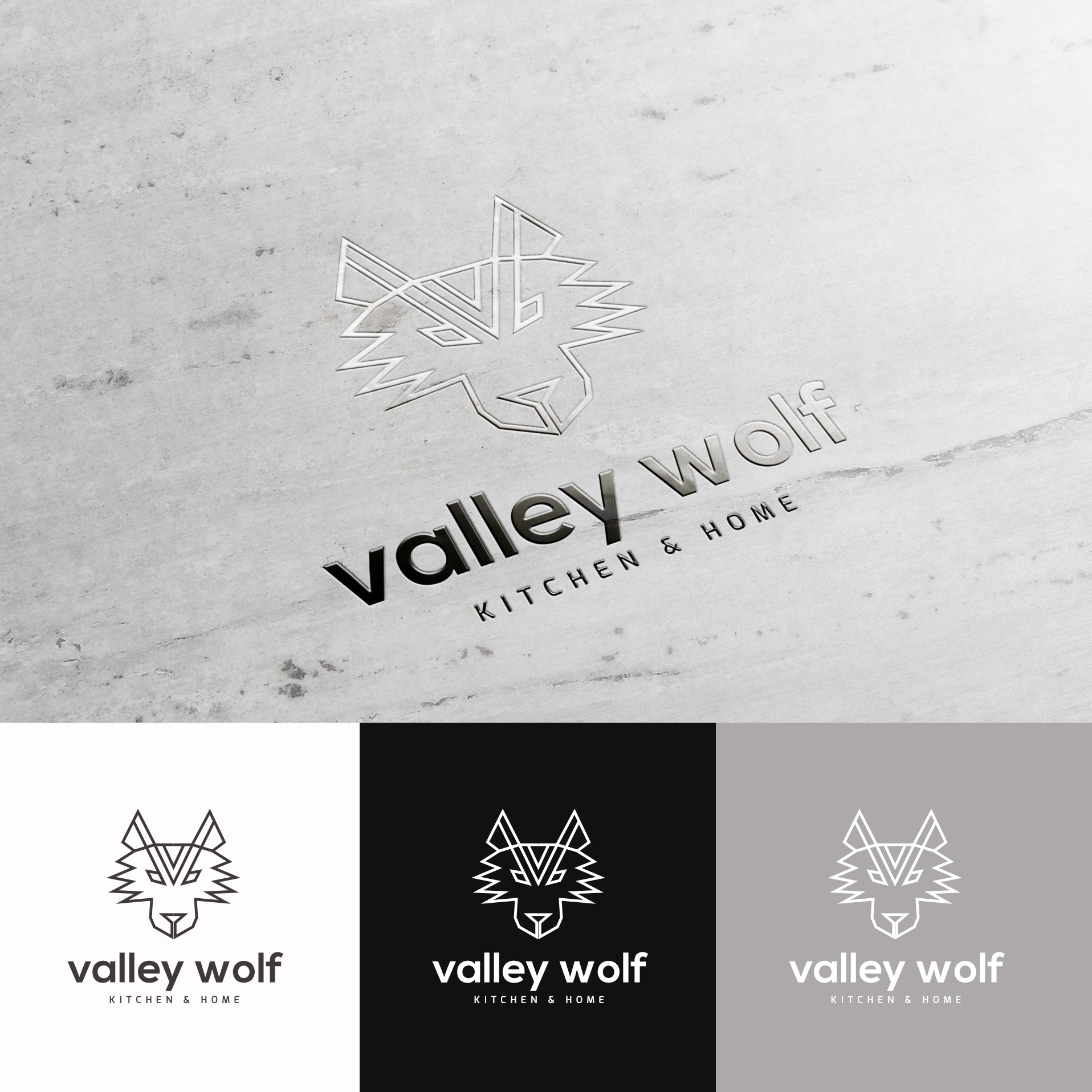 Valley logo with the title 'Valley Wolf Logo'
