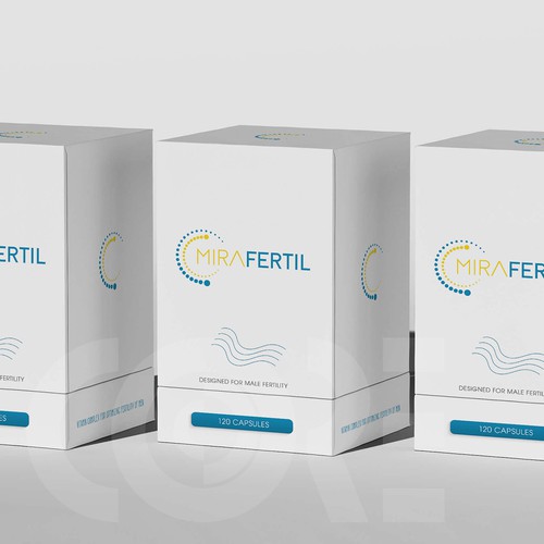 a box for male reproductive supplement improves sperm quality that look professional yet luxurious Design by Surendra Rathor