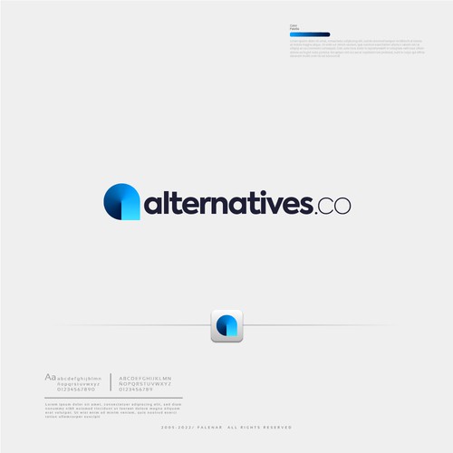 A logo that stands out for a software alternative providing company Diseño de Falenar®