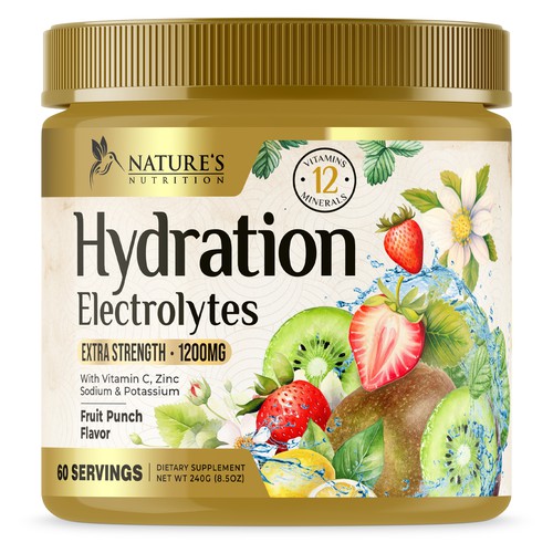 Hydration Electrolytes Design Needed for Nature's Nutrition Design by UnderTheSea™