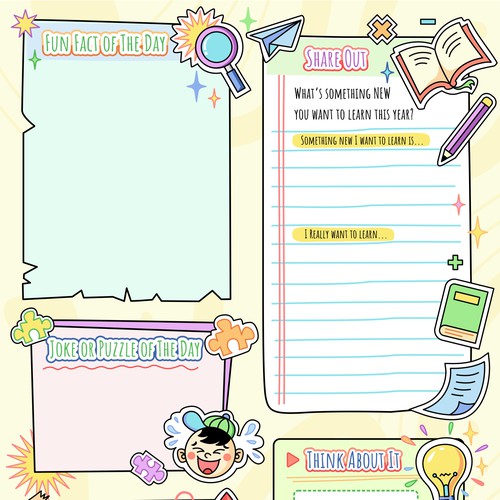 Design a worksheet template for children's activity book Design by Munir_