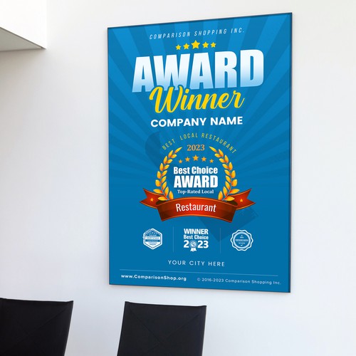 Poster For Award Winning Local Businesses Design by Monki D Loy