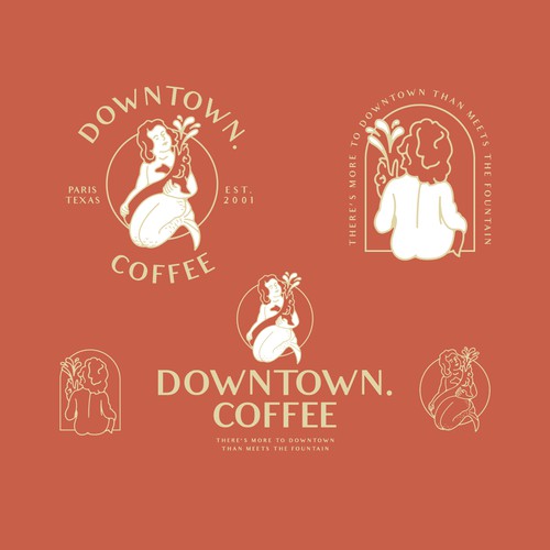 Vintage, Retro Iconic design with an artistic flare for Downtown Paris, TX Coffee House デザイン by plyland