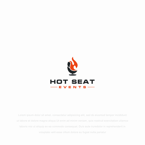 Impactful Logo For 'Hot Seat Events' – Learn from Industry Experts Through Livestreams & Events. Design by colorworks™