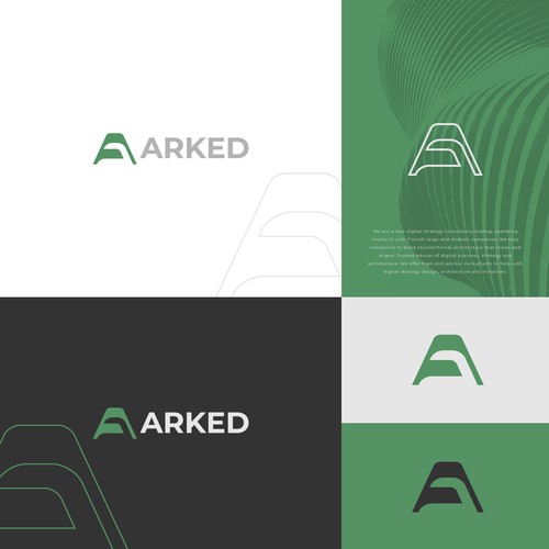 Logo and brand design for Arked Oy Design by plyland