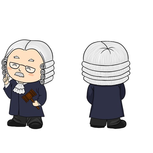Create a kid-friendly Judge character to be made into a plush toy! Design by kzh