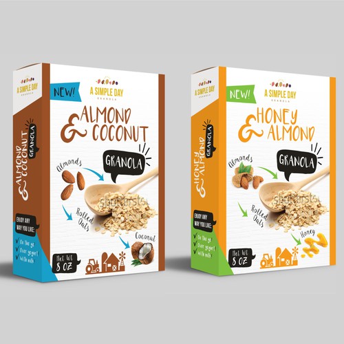 A Simple Day Granola Box Design Design by Jelena M.