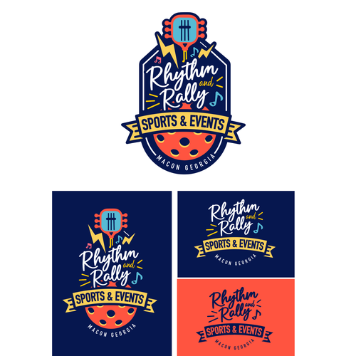 Music Meets Pickleball! Cool, musical logo for sports facility Design by PrettynPunk