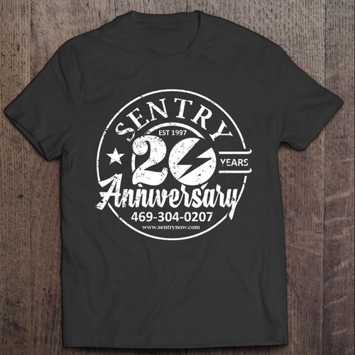 Company 20th year anniversary t shirt design T shirt contest