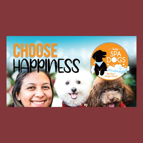 Choose Happiness Banner Design Ontwerp door Saveht