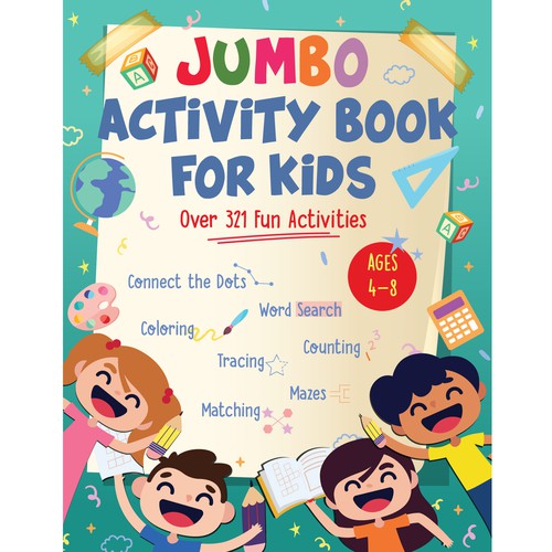 Fun Design for Jumbo Activity Book Design réalisé par bubblagum_