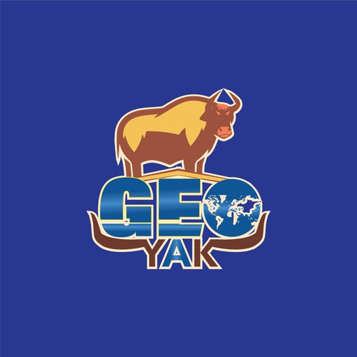 Yak-based logo for tech startup providing geospatial products and services Design by multigraphicz™