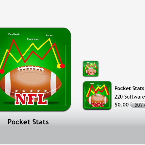 NFL themed iPhone app:  Launch icon, and loading screen Design by frankbrox