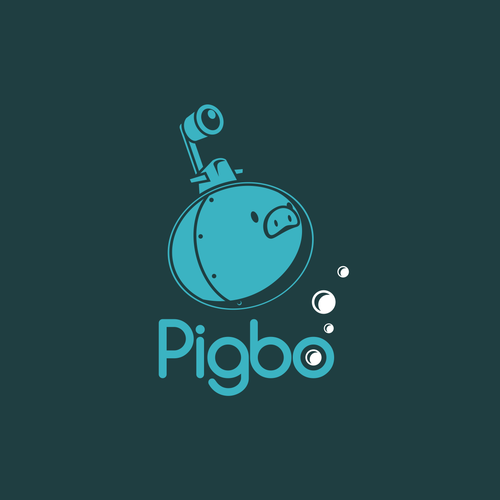 コンペ「Design funny & minimal logo for 'pigbo' game studio with pig and sub-marine」のデザイン by de-ek 06さん 