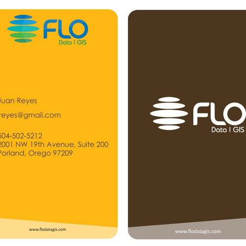 Business card design for Flo Data and GIS Diseño de iamvanessa