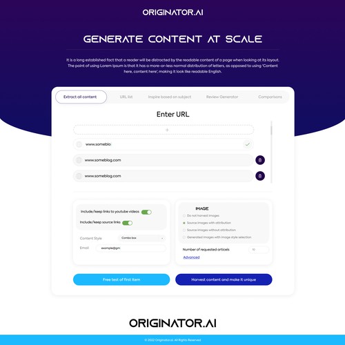 Designs | Single page with a few tabs | Web page design contest