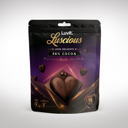 Design a standout label for a Premium Chocolate Homepack Design réalisé par TheBeeDee