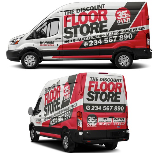 In Home Flooring Sales Store Looking For Bold Design For Transit Van Design by AlexCZeh
