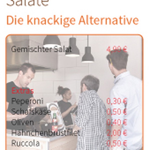 3 Angebotstafeln für ein Burger-Restaurant