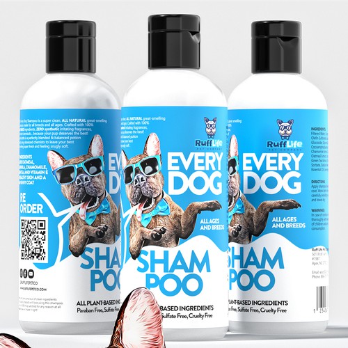 Ruff Life Pet Company Natural Every Dog Shampoo Design por Meln