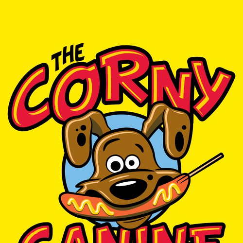 Create a logo for my corn dog business, The Corny Canine Logo design