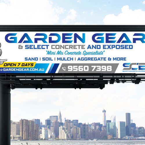 Garden Gear and Select Concrete and Exposed need a new modern billboard! Design por GrApHiC cReAtIoN™