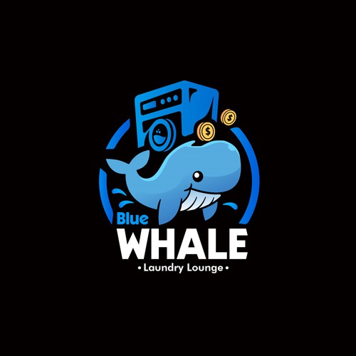 Unleash Your Creativity, Logo Design for "Blue Whale Laundry Lounge" Design by Chickvek.Labs