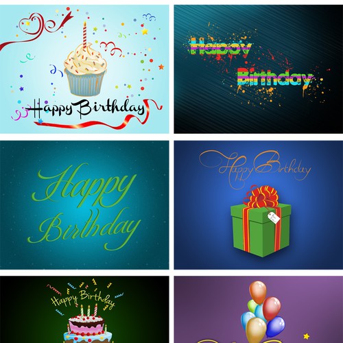 Create cool birthday card designs! Design by Miroslav123