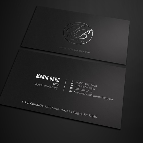 Black & Metallic Gold Business Cards Réalisé par Jahid™