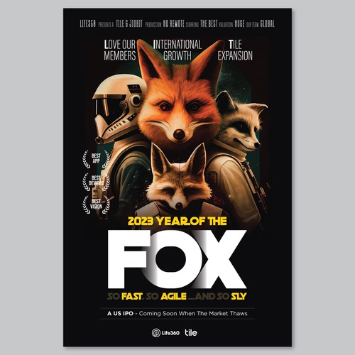 Design di Life360 2023 Year of the Fox Poster di Sebastian Roy