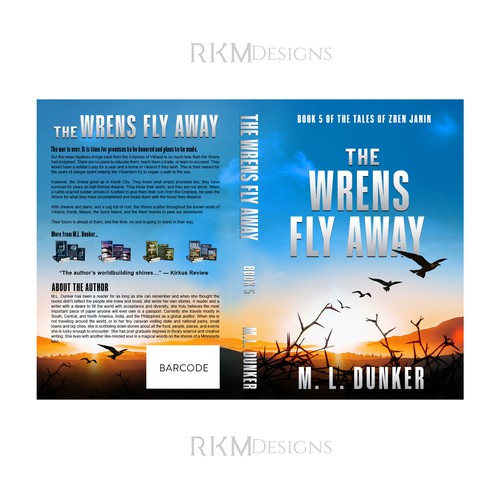 Cover Contest For A Fiction Series The Wrens Fly Away - Book 5 Diseño de RKM Designs