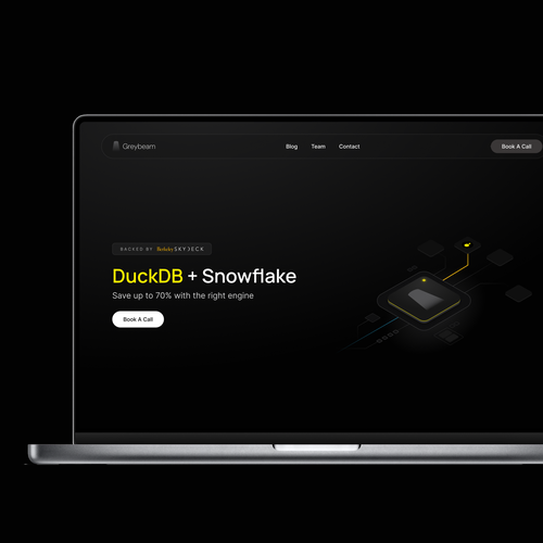 Landing page for data infrastructure startup Design by ds_137