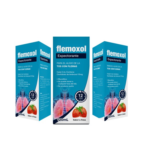 Llamativo empaque para FLEMOXOL Design by creationMB