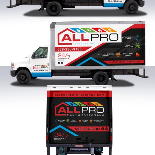 New vehicle Wrap for a Restoration truck Design by Duha™