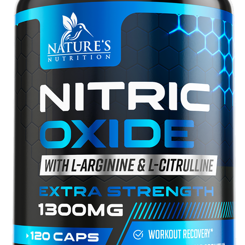 Nitric Oxide label design needed for Nature's Nutrition Réalisé par ZAKIGRAPH ®