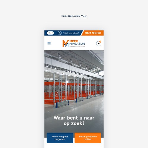 Creative website templates for a leading pallet racks company_ Meermagazijn Design by Aj3664