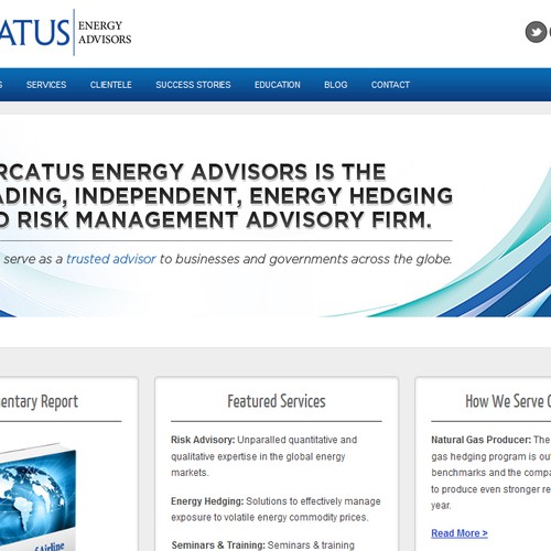 banner ad for Mercatus Energy Advisors  Design by Nicolet Media