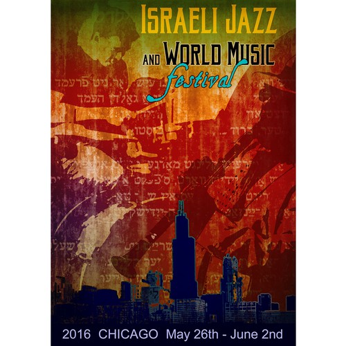 Israeli Jazz and World Music Festival Ontwerp door krlegend