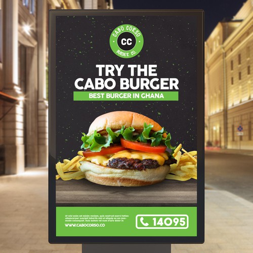 Billboard for Burger Company Design by Dj Saifee
