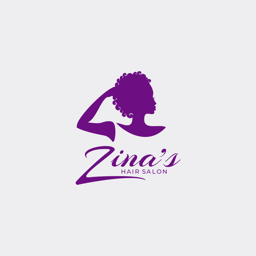 Showcase African Heritage and Glamour for Zina's Hair Salon Logo Design by Ok Lis