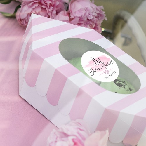 Design a cupcake packaging label Design by Olga Rabodzey