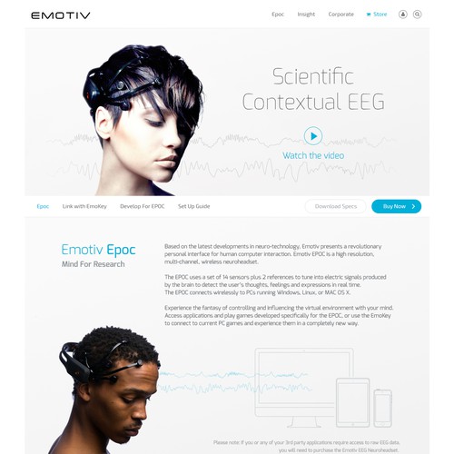 Redesign website for International Award Winning EEG system Design by Zallhady