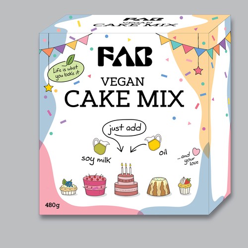 cake mix box Design by Betty_Design