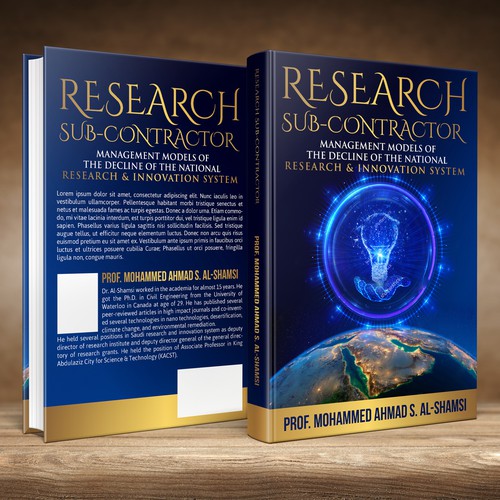 Book Cover Design Suitable for innovation and Research Diseño de studio02