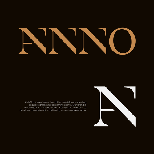 コンペ「Craft a Unique Wordmark and Monogram for ANNO's Luxury Evening Wear」のデザイン by okydelarochaさん 