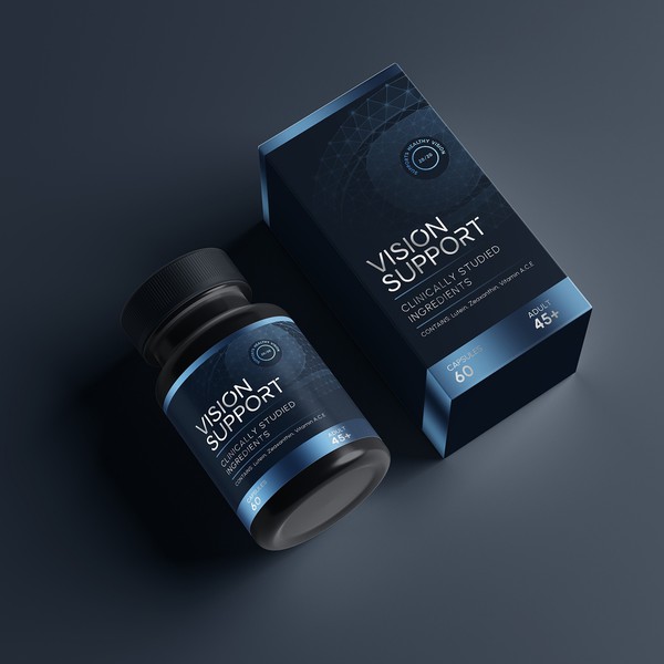 Design by smashingbug titled "Vision Product - Dietary Supplement Bottle - Label Design"