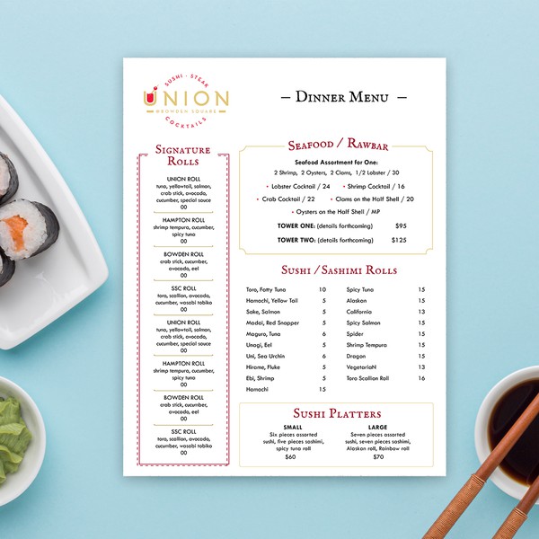 Japanese Menu