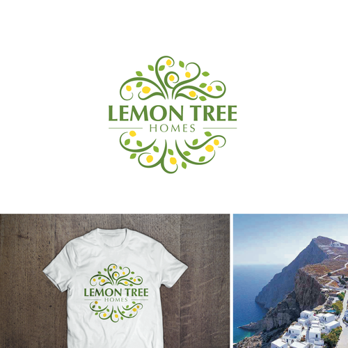 Lemon Tree Houses Logo Folegandros Island Resort in Greece! Design by NHawk