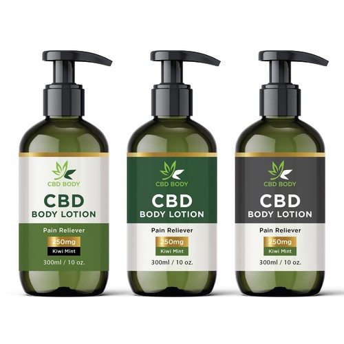 CBD Body Lotion Label Design Contest Design by MMX